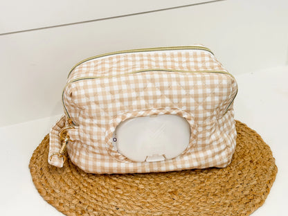 Personalized Quilted Diaper & Wipe Pouch